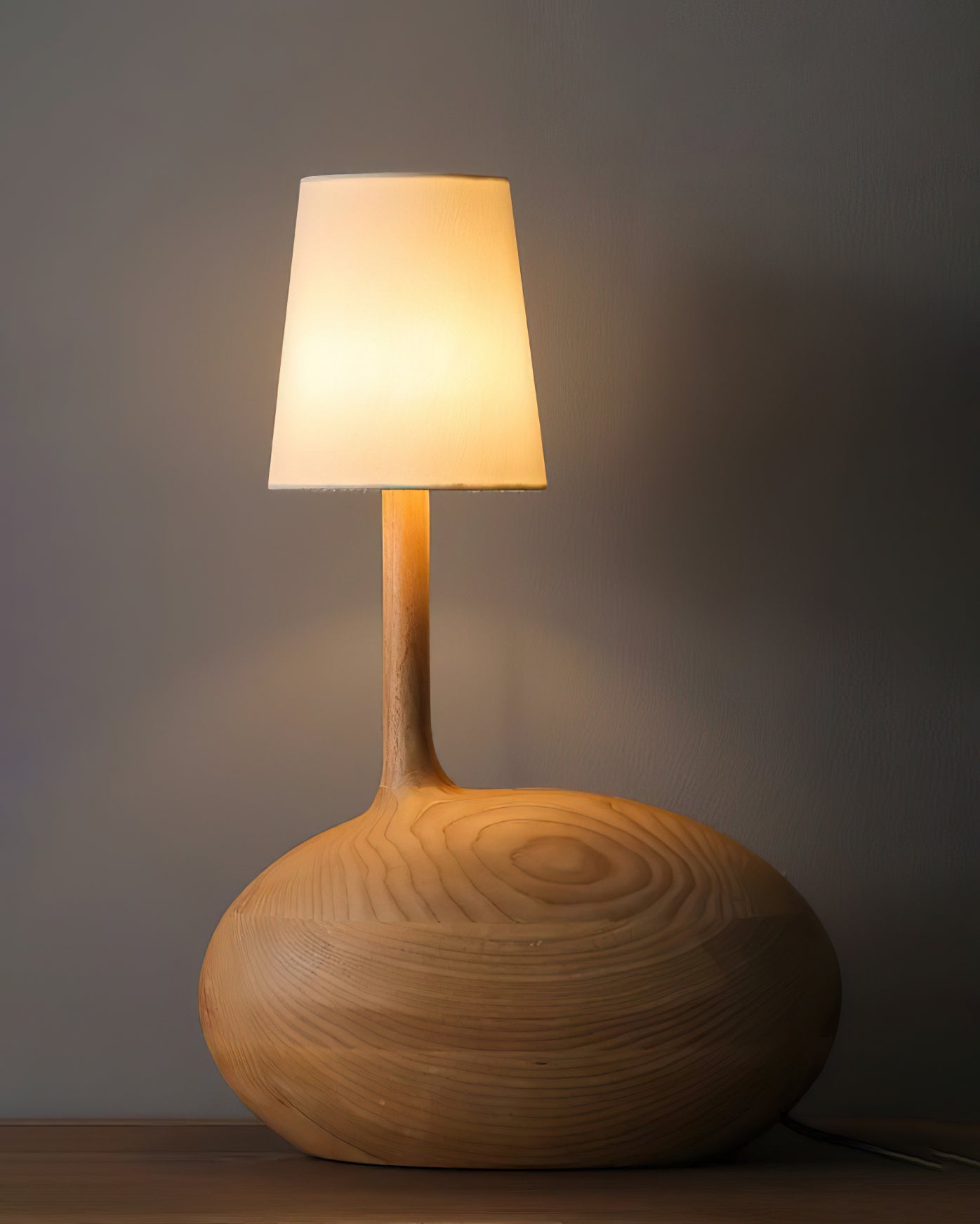 Clyra Wood Fabric Table Lamp - Letslighting