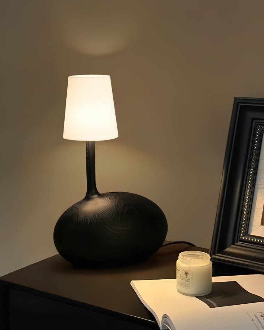 Clyra Wood Fabric Table Lamp - Letslighting