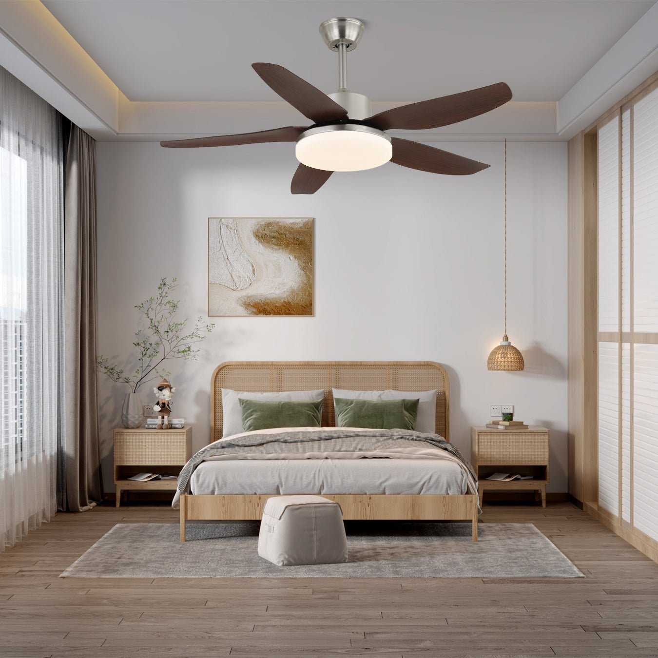 Eland Wood Ceiling Fan Light - Letslighting