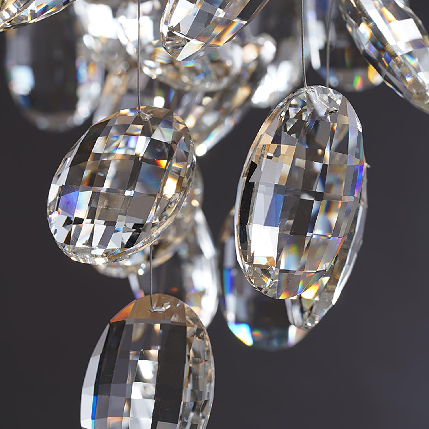 Lustra Chandelier Crystal Branch Gold LED - Letslighting