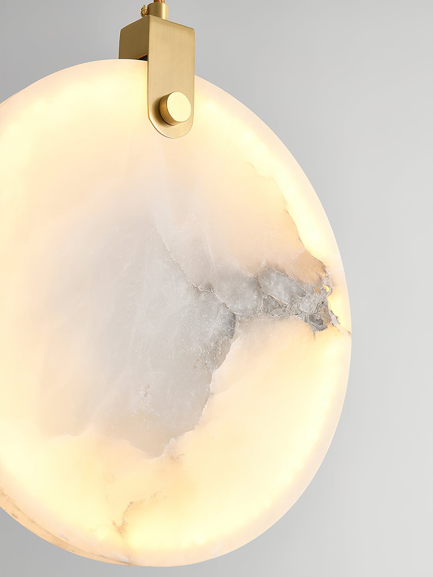 Utalionis Modern Minimalist Brass Alabaster Pendant Light - Letslighting