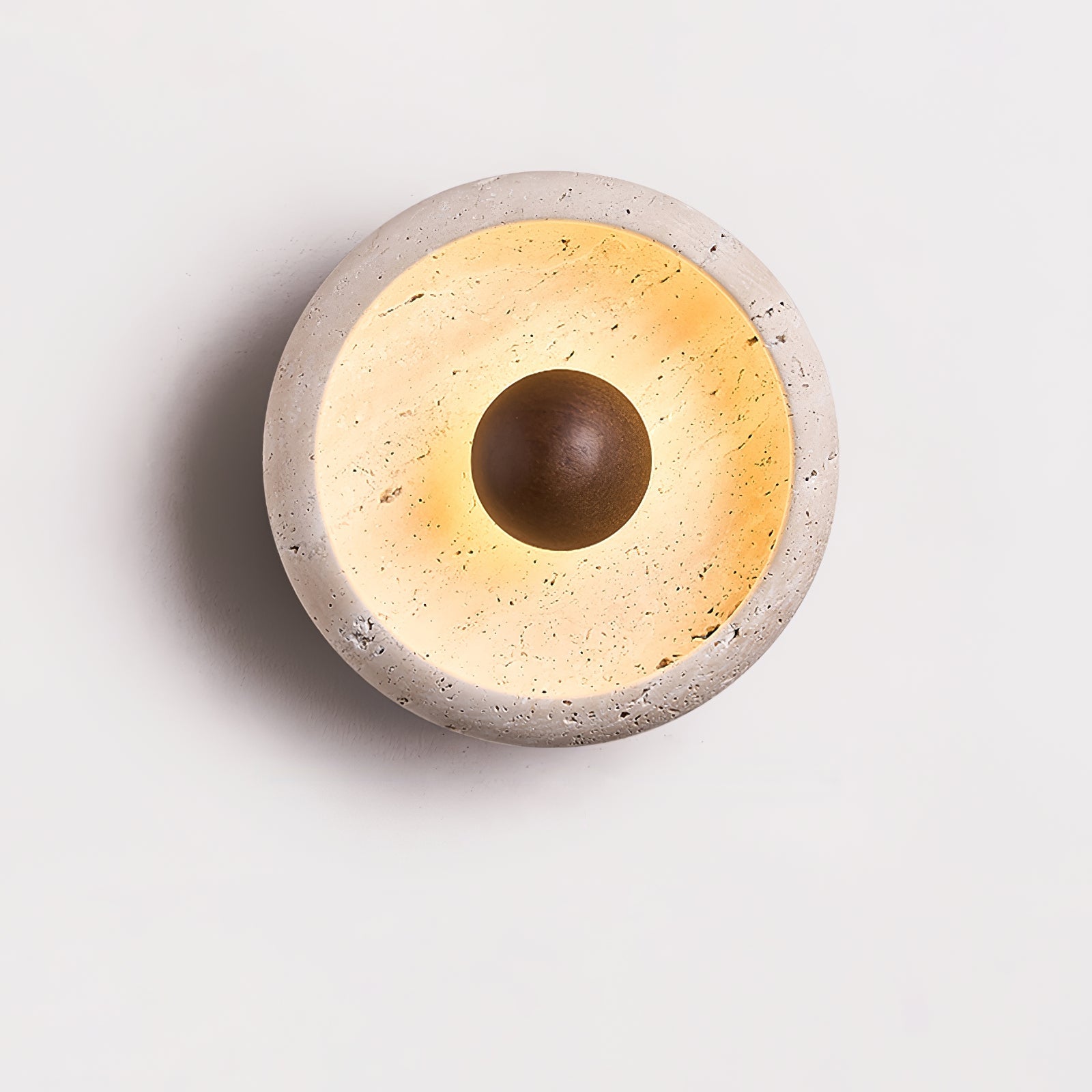 Covynila Orb-Shaped Travertine Wall Light - Letslighting