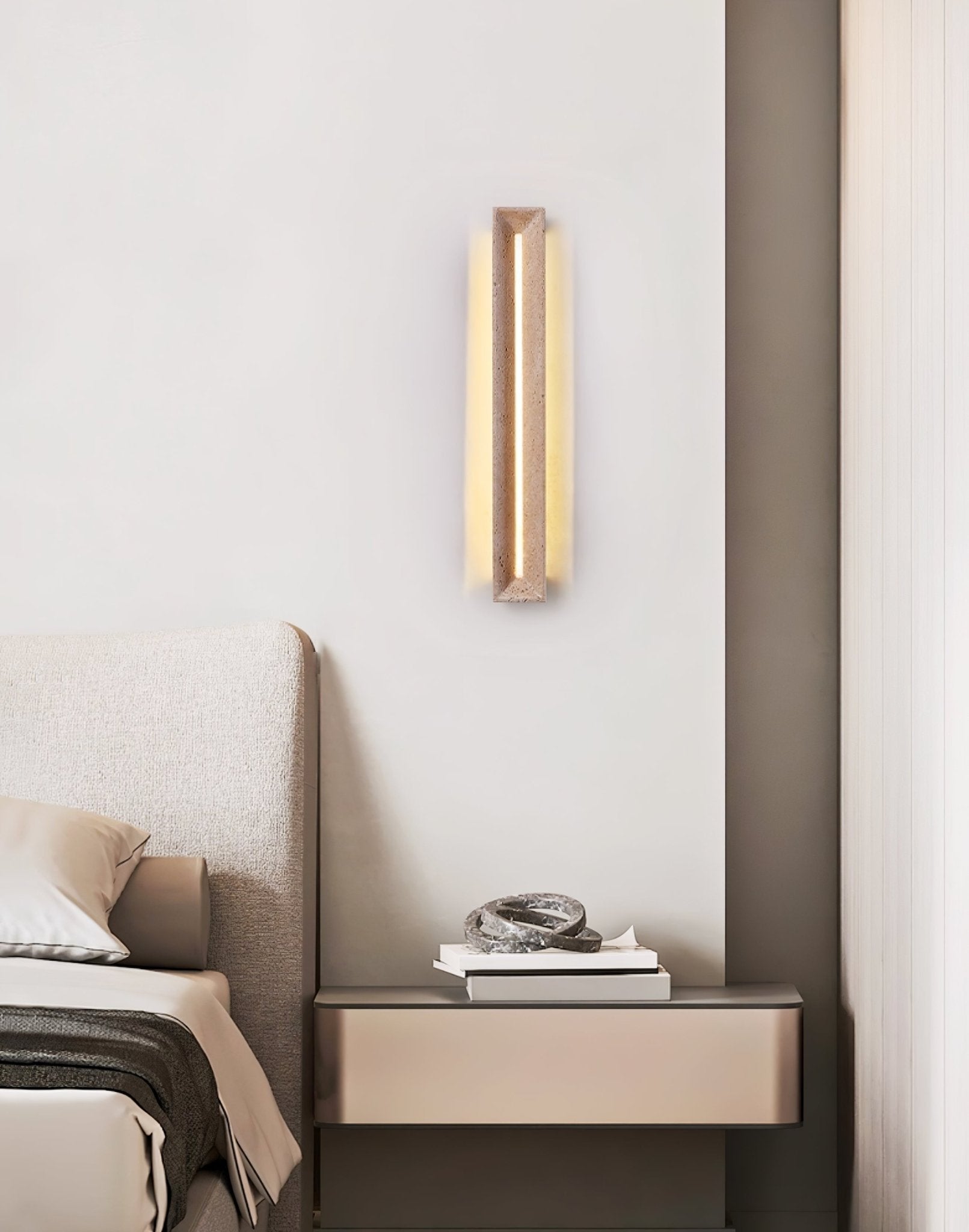 Anoren Minimalist Travertine Wall Light - Letslighting