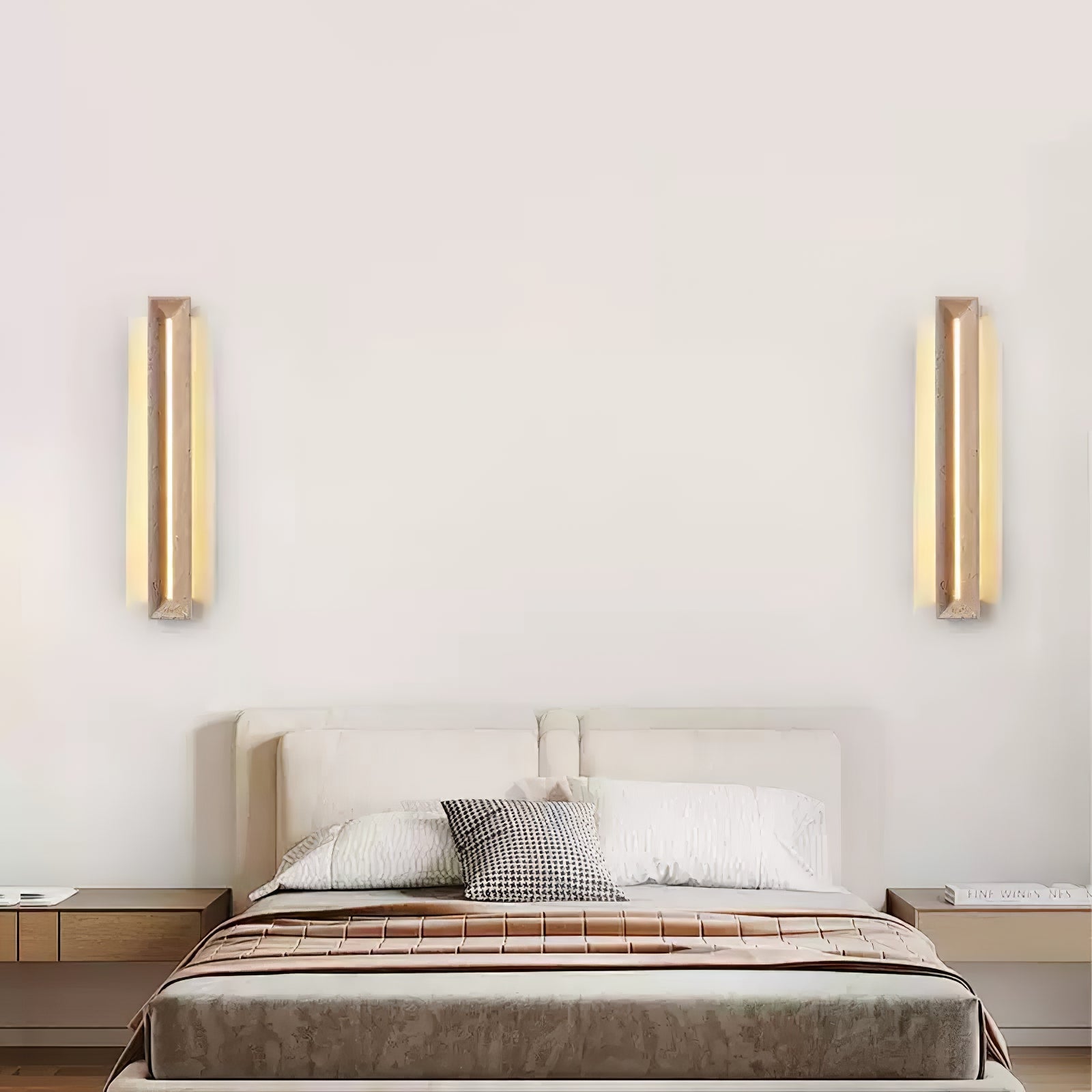 Anoren Minimalist Travertine Wall Light - Letslighting