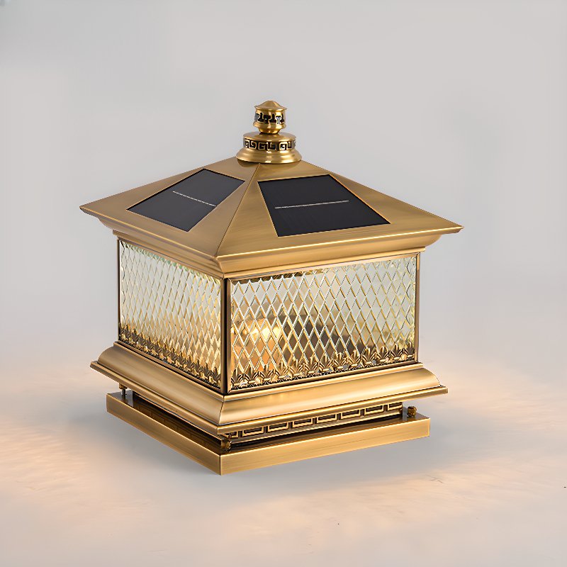 Evelor Classic Diamond Solar Post Outdoor Light - Letslighting