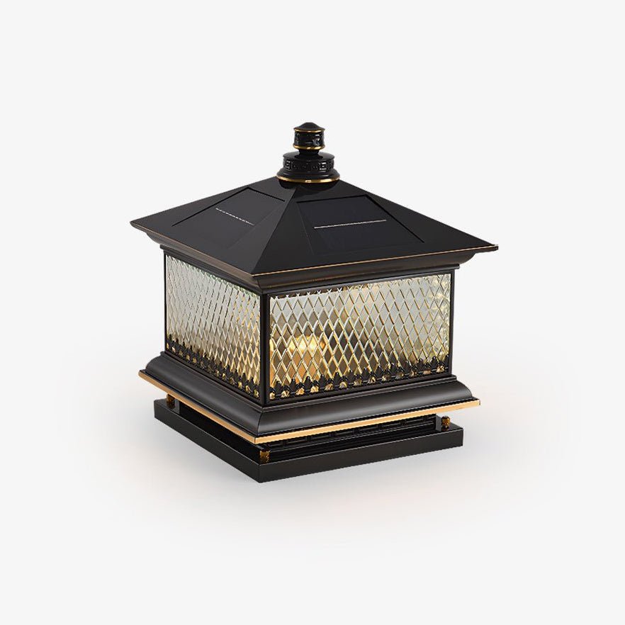 Evelor Classic Diamond Solar Post Outdoor Light - Letslighting
