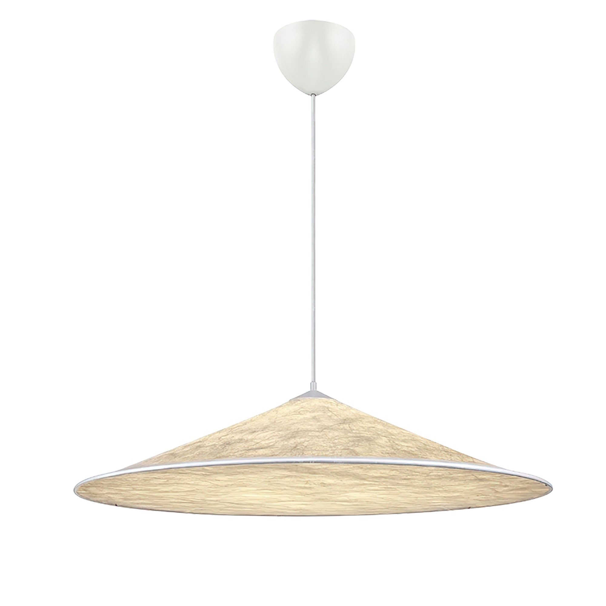 Solara Minimalist Metal & Silk Pendant Light