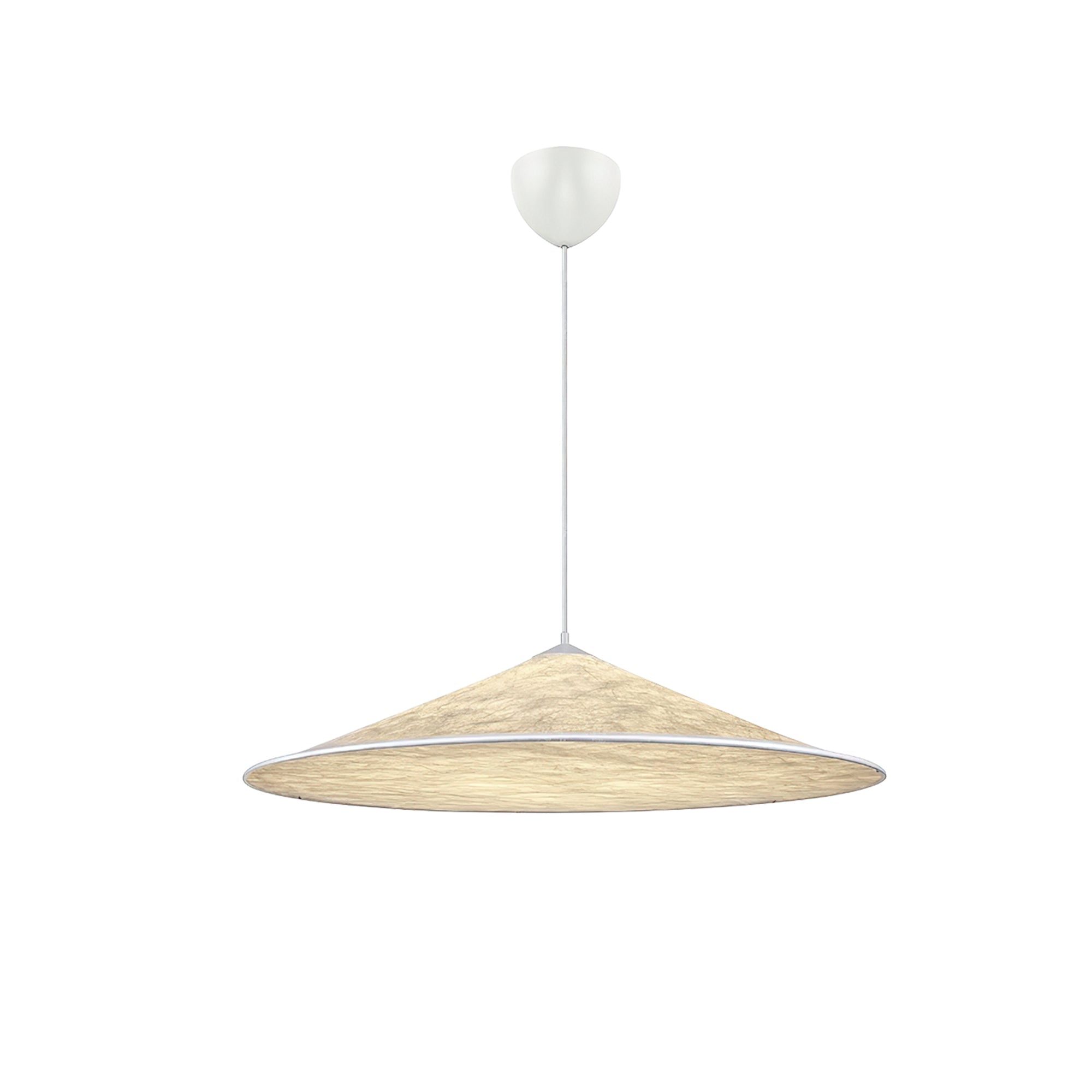 Solara Minimalist Metal & Silk Pendant Light