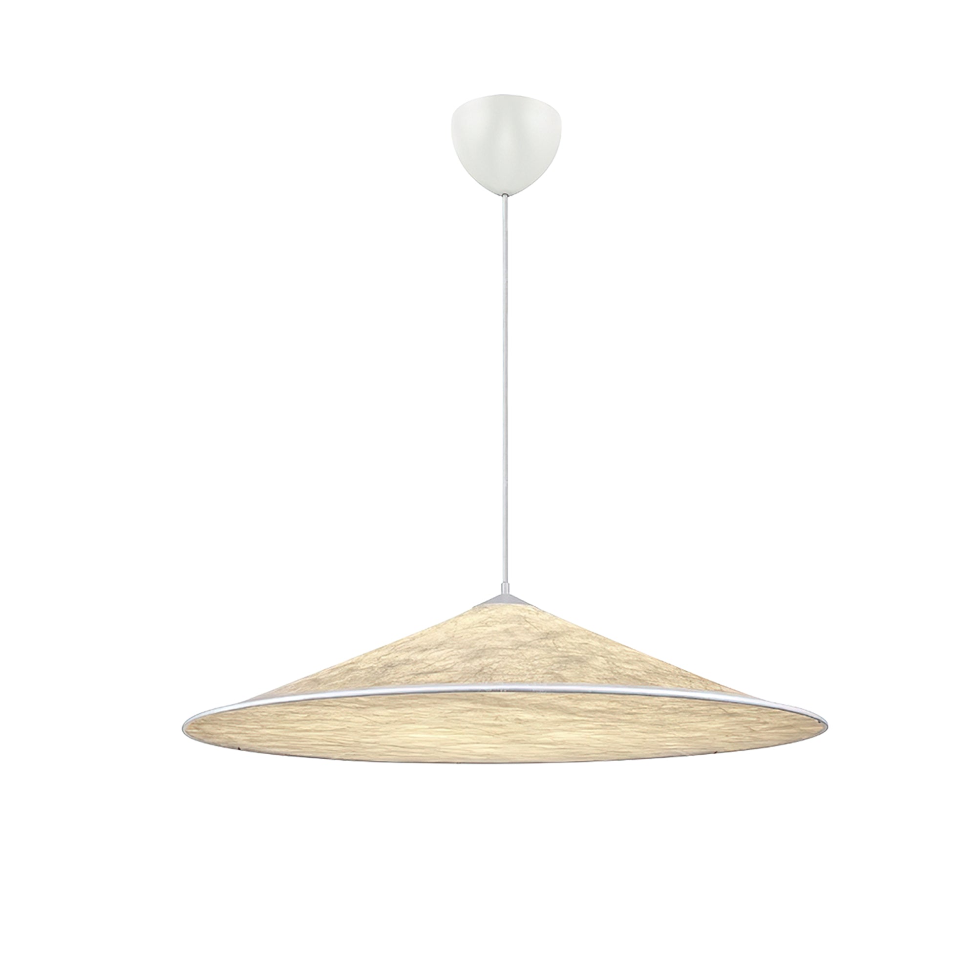Solara Minimalist Metal & Silk Pendant Light