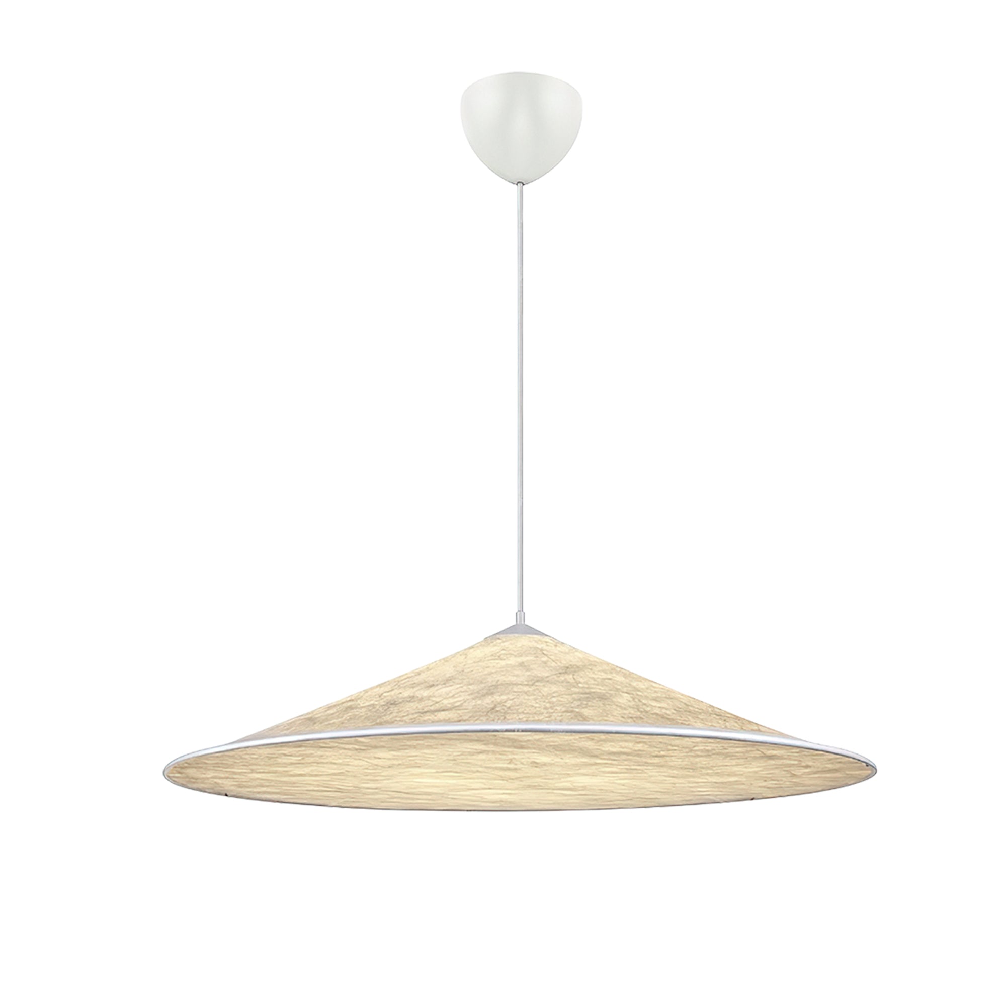 Solara Minimalist Metal & Silk Pendant Light