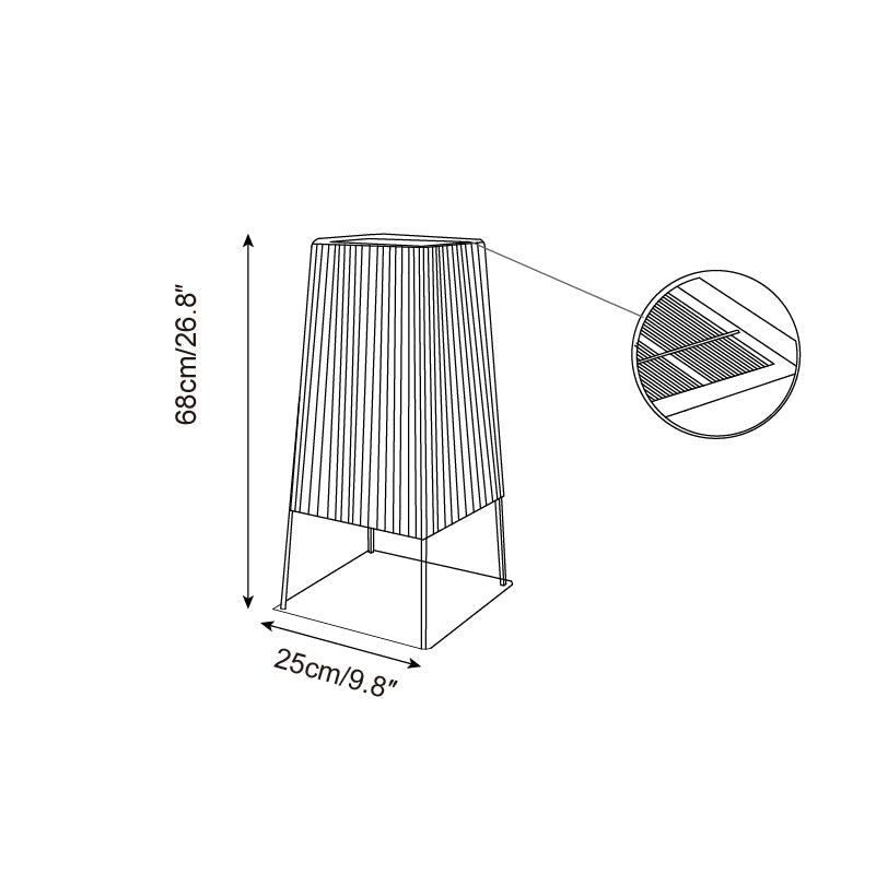 Solara Outdoor Post Light Slatted Vertical - Letslighting
