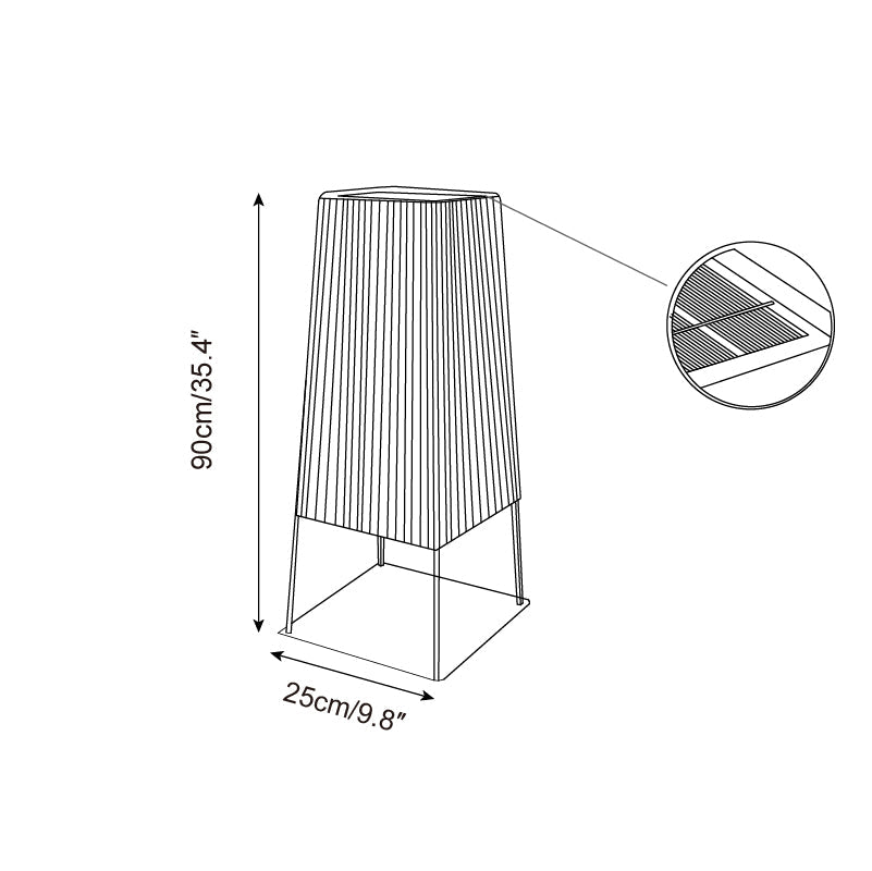Solara Outdoor Post Light Slatted Vertical - Letslighting