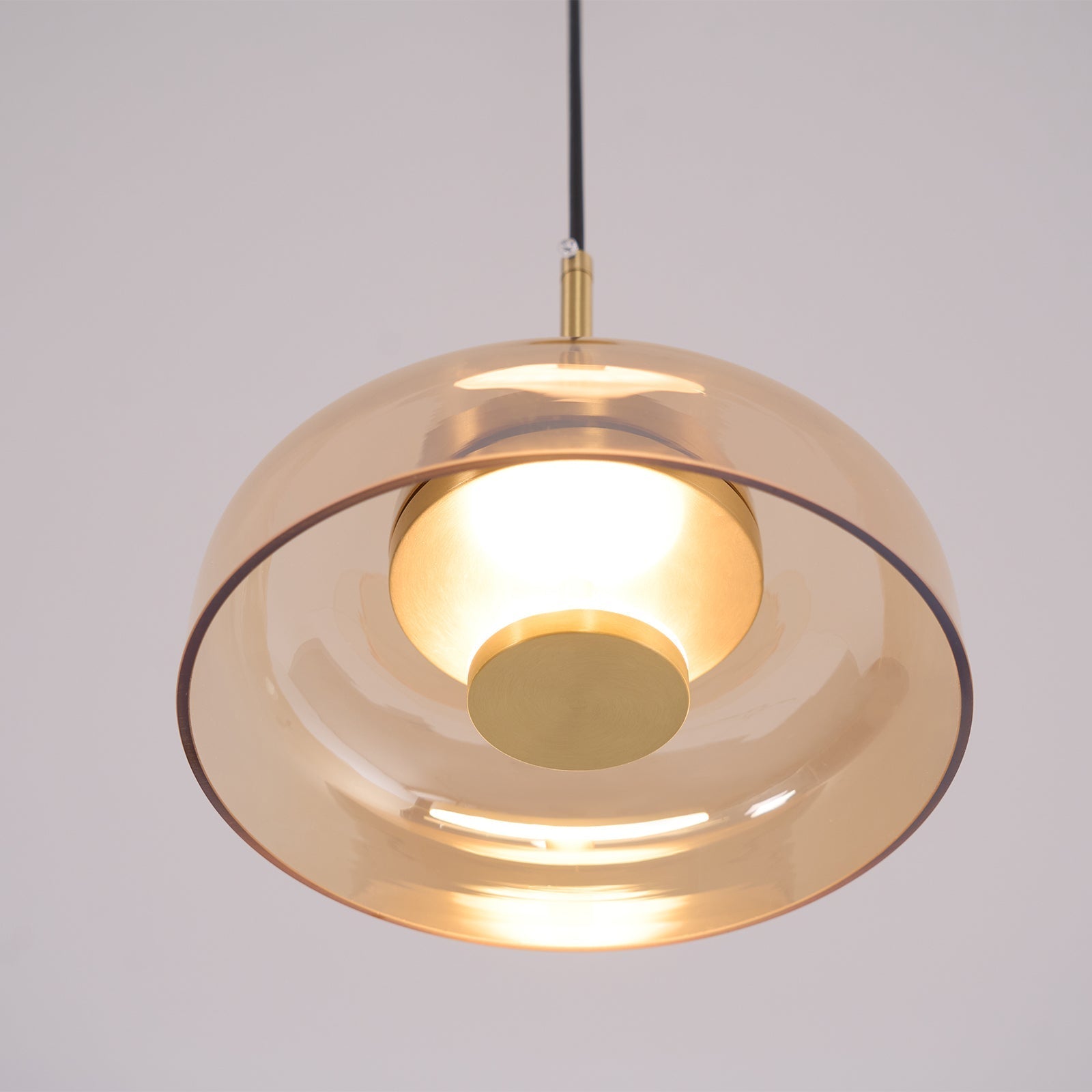 Lustra Pendant Lamp Transparent Glass Sleek - Letslighting