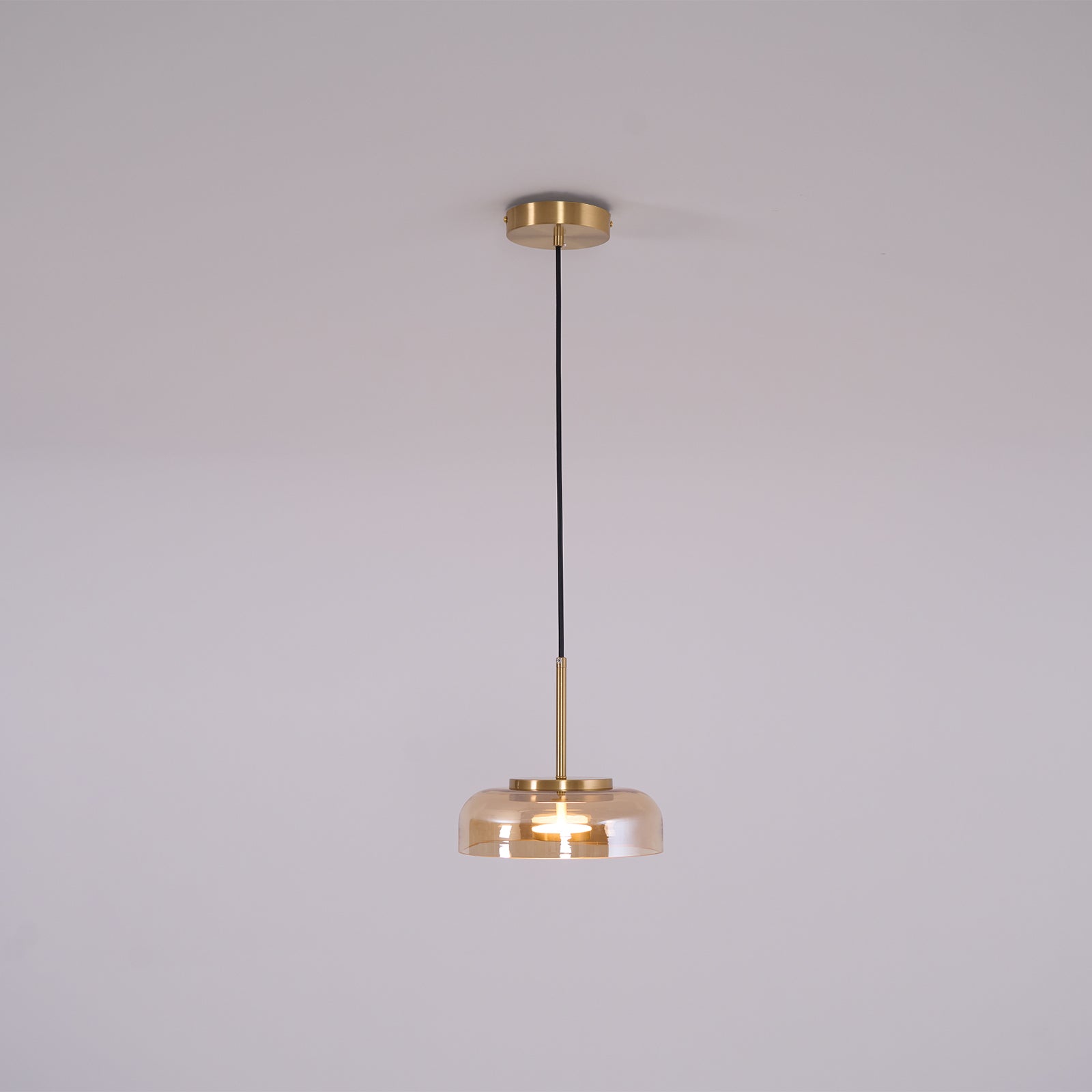 Lustra Pendant Lamp Transparent Glass Sleek - Letslighting