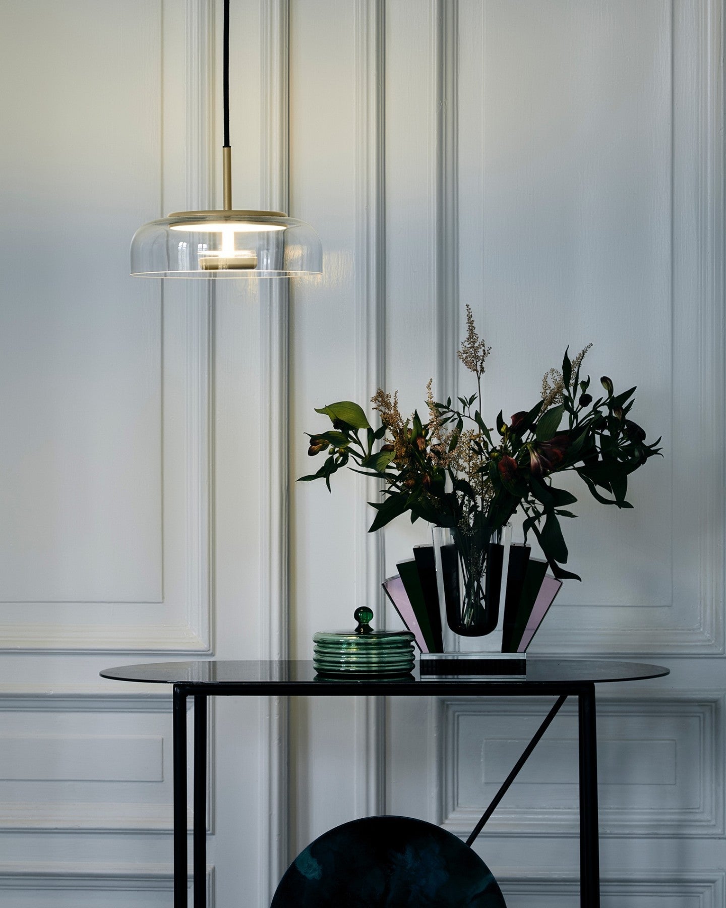 Lustra Pendant Lamp Transparent Glass Sleek - Letslighting