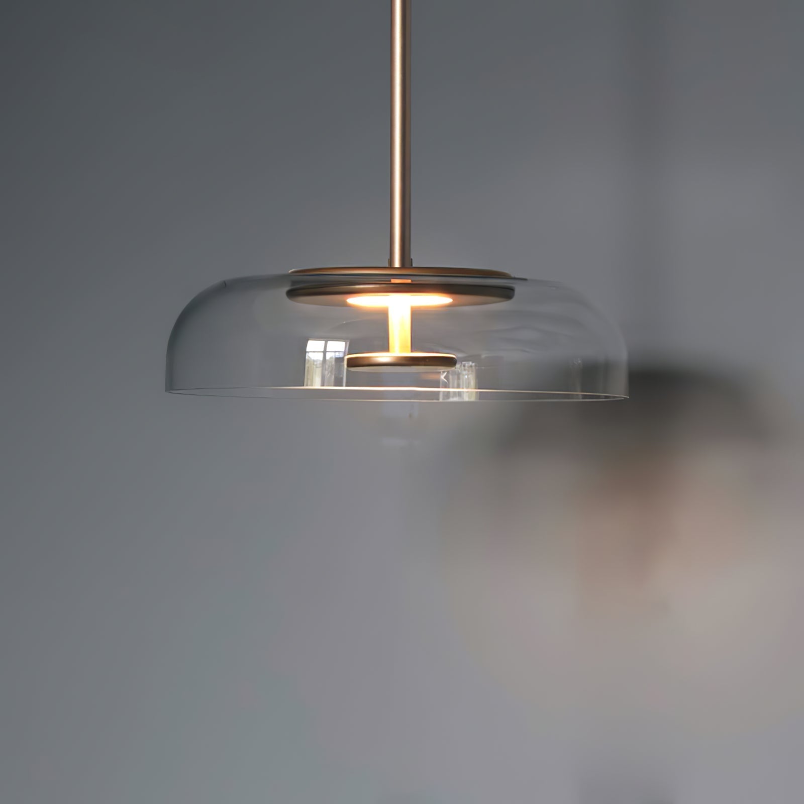 Lustra Pendant Lamp Transparent Glass Sleek - Letslighting