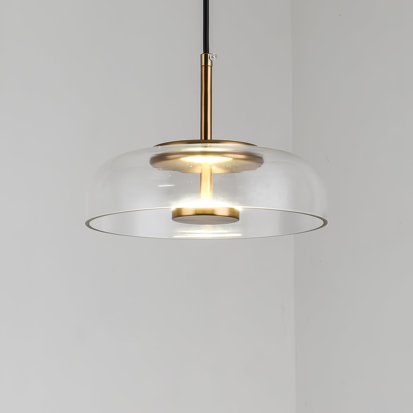 Lustra Pendant Lamp Transparent Glass Sleek - Letslighting