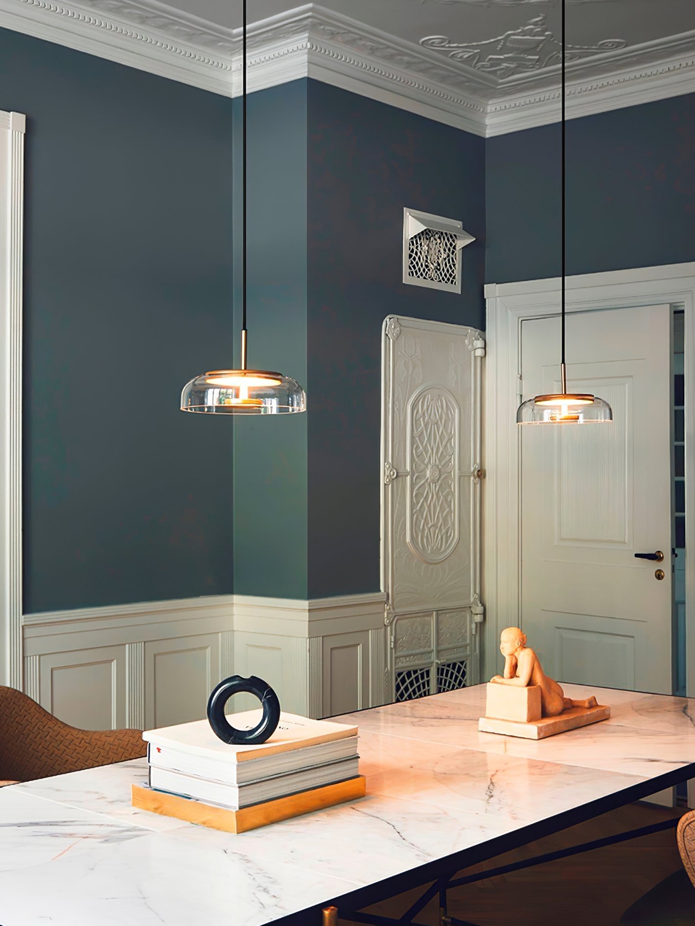 Lustra Pendant Lamp Transparent Glass Sleek - Letslighting