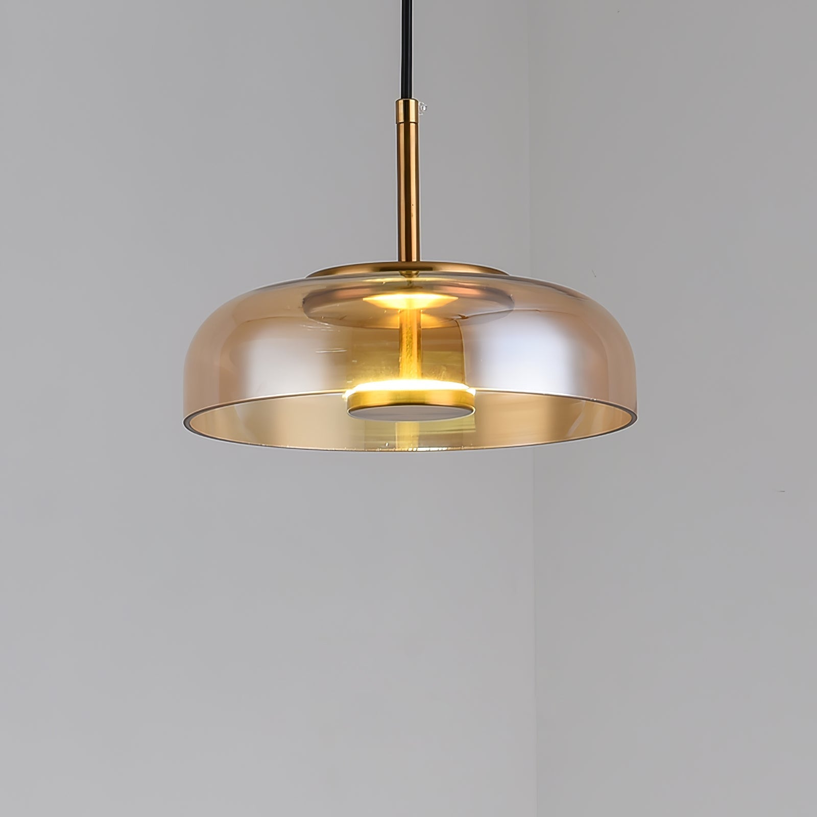 Lustra Pendant Lamp Transparent Glass Sleek - Letslighting