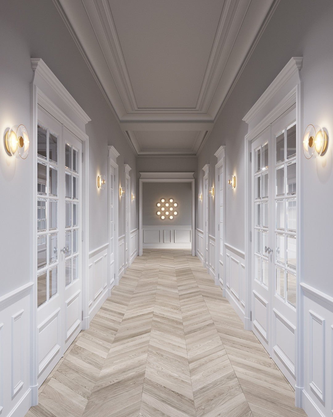 Crux Modern Minimalist Brass Glass Wall Light - Letslighting
