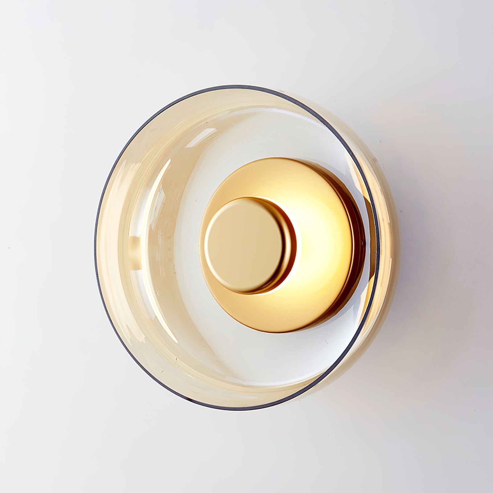 Crux Modern Minimalist Brass Glass Wall Light - Letslighting