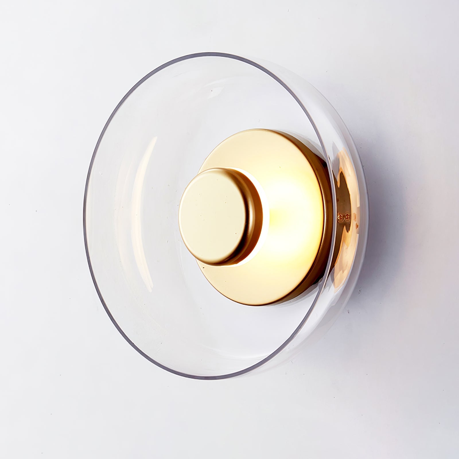 Crux Modern Minimalist Brass Glass Wall Light - Letslighting