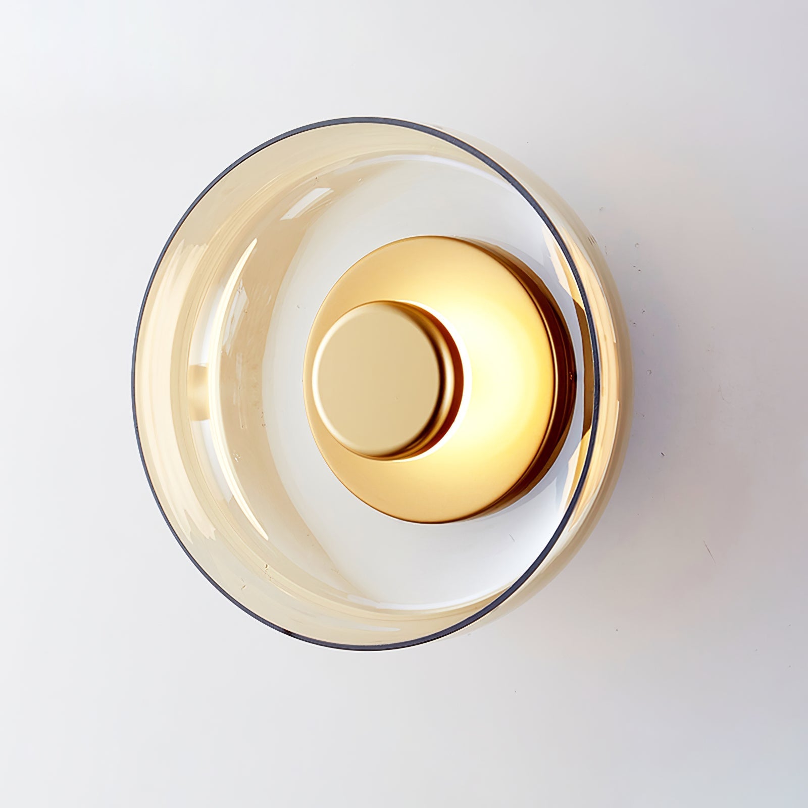 Crux Modern Minimalist Brass Glass Wall Light - Letslighting