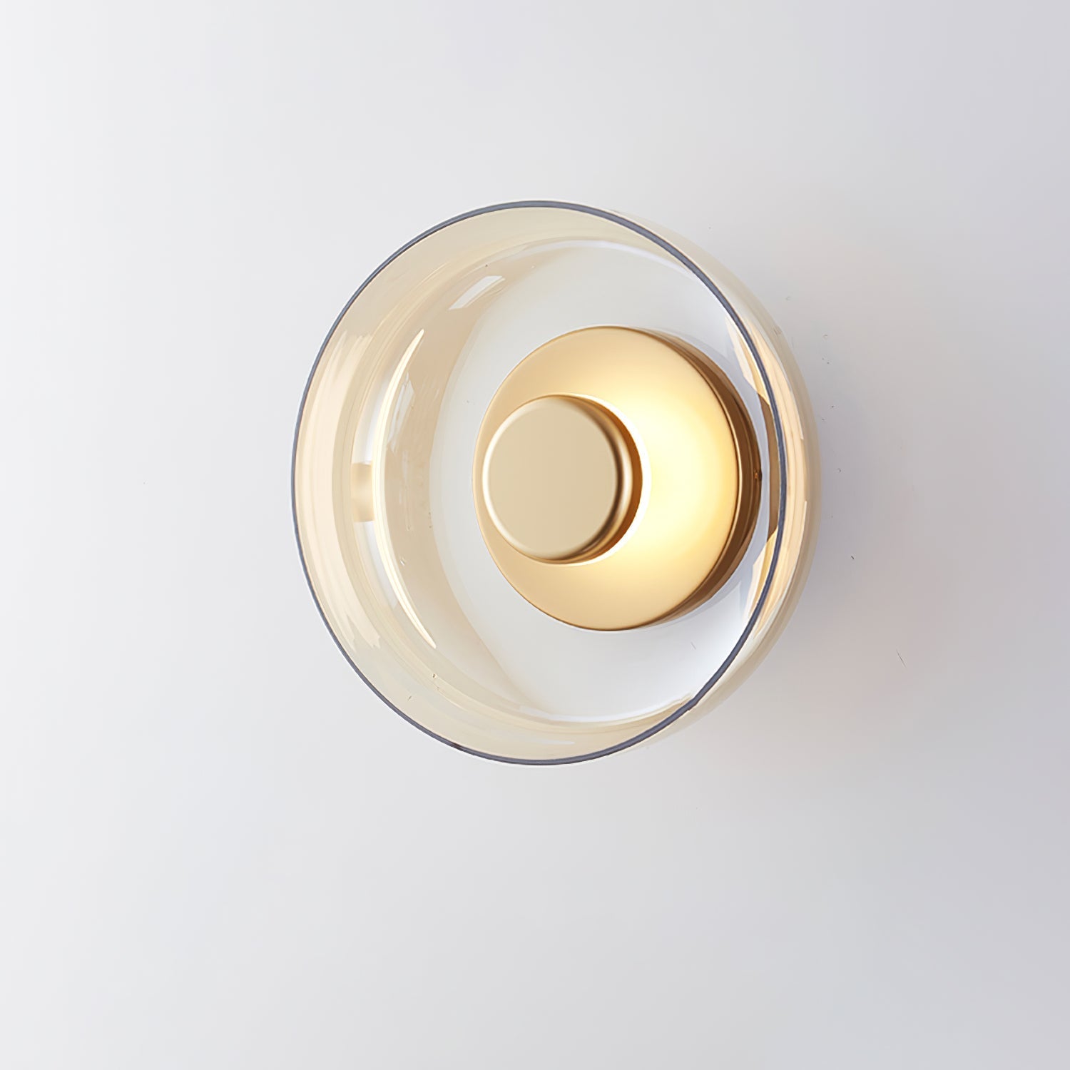 Crux Modern Minimalist Brass Glass Wall Light - Letslighting