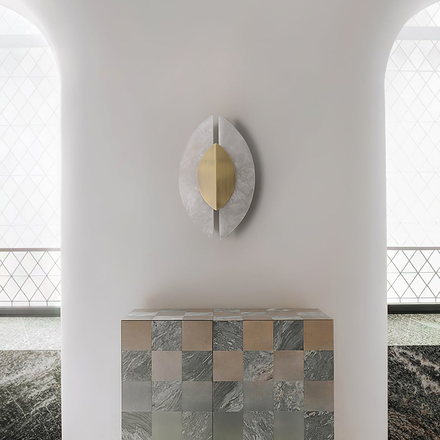 Solari Modern Alabaster Sconce