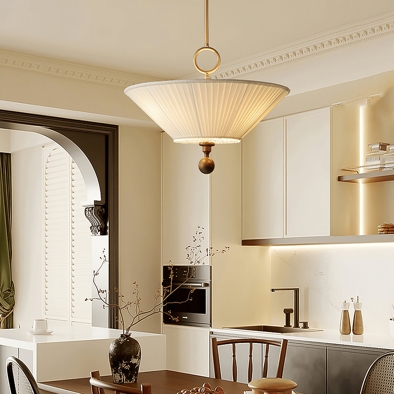 Solaria Pleated Pendant Light - Letslighting