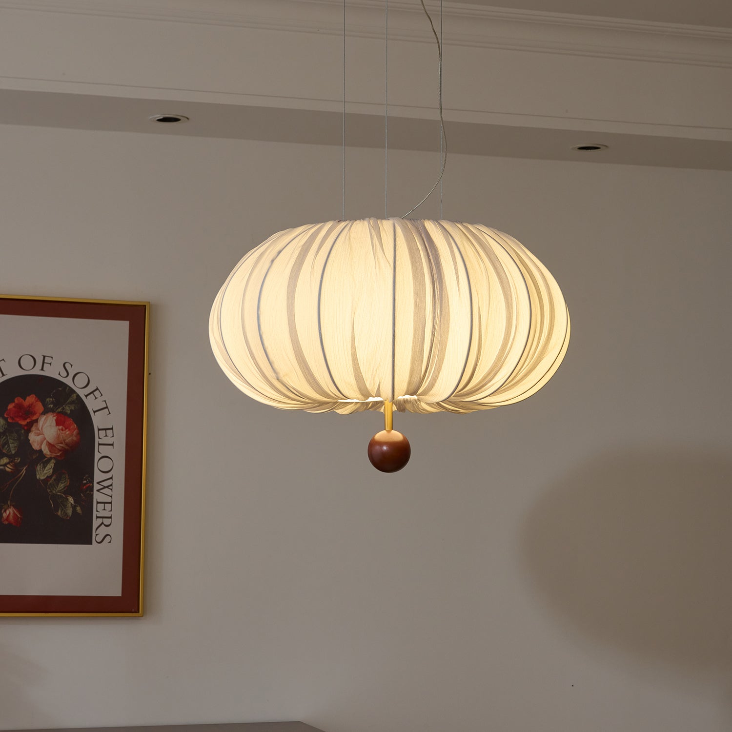 Vasilen Premium Nordic Art Balloon Wood Fabric Ceiling Light - Letslighting