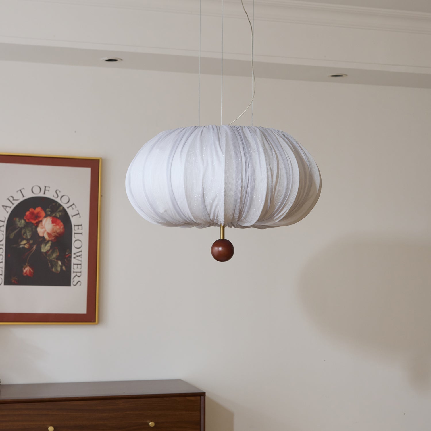 Vasilen Premium Nordic Art Balloon Wood Fabric Ceiling Light - Letslighting