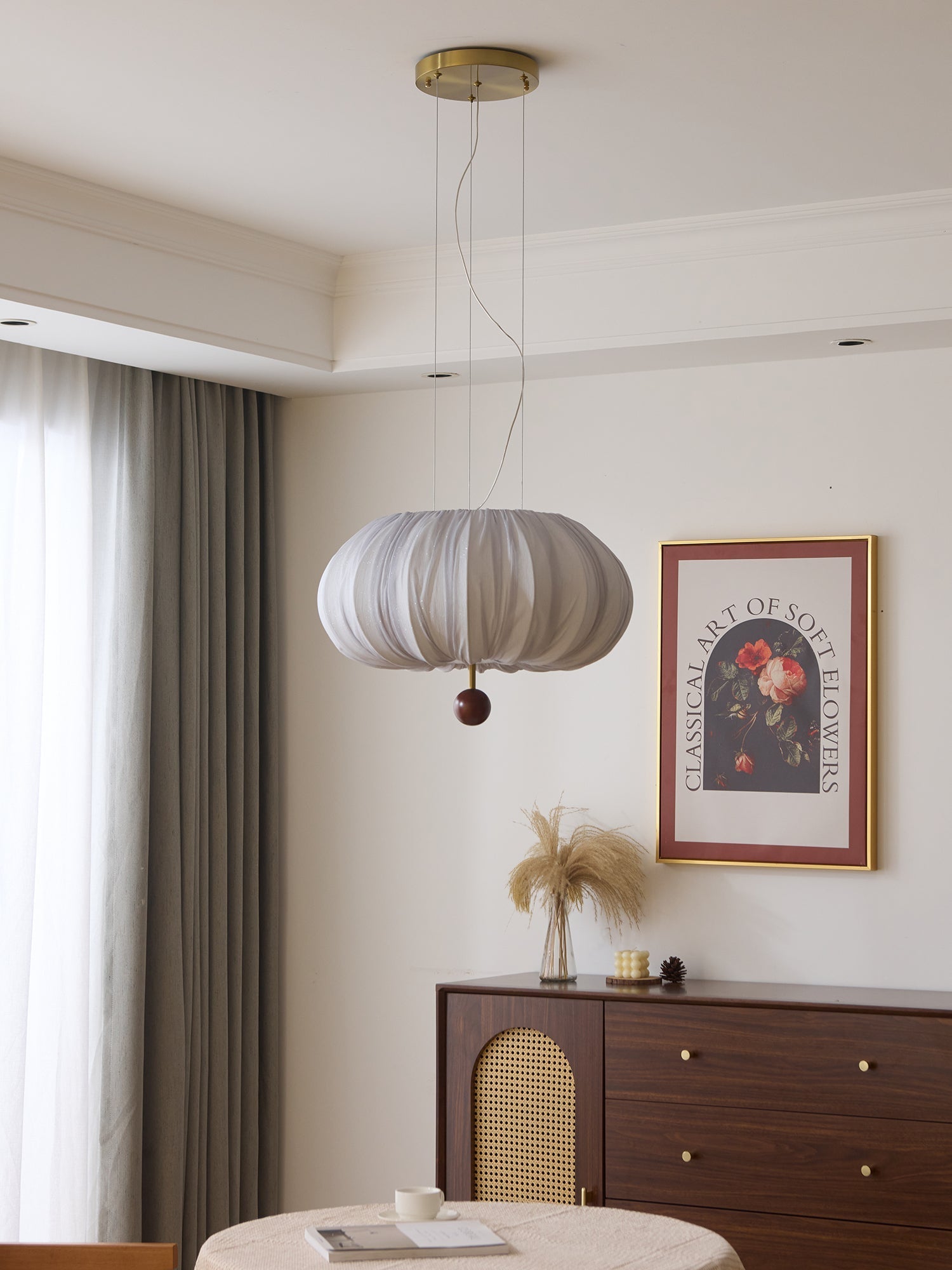 Vasilen Premium Nordic Art Balloon Wood Fabric Ceiling Light - Letslighting