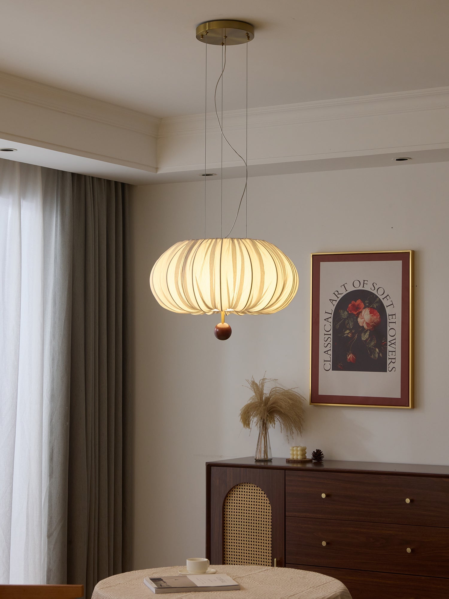 Vasilen Premium Nordic Art Balloon Wood Fabric Ceiling Light - Letslighting