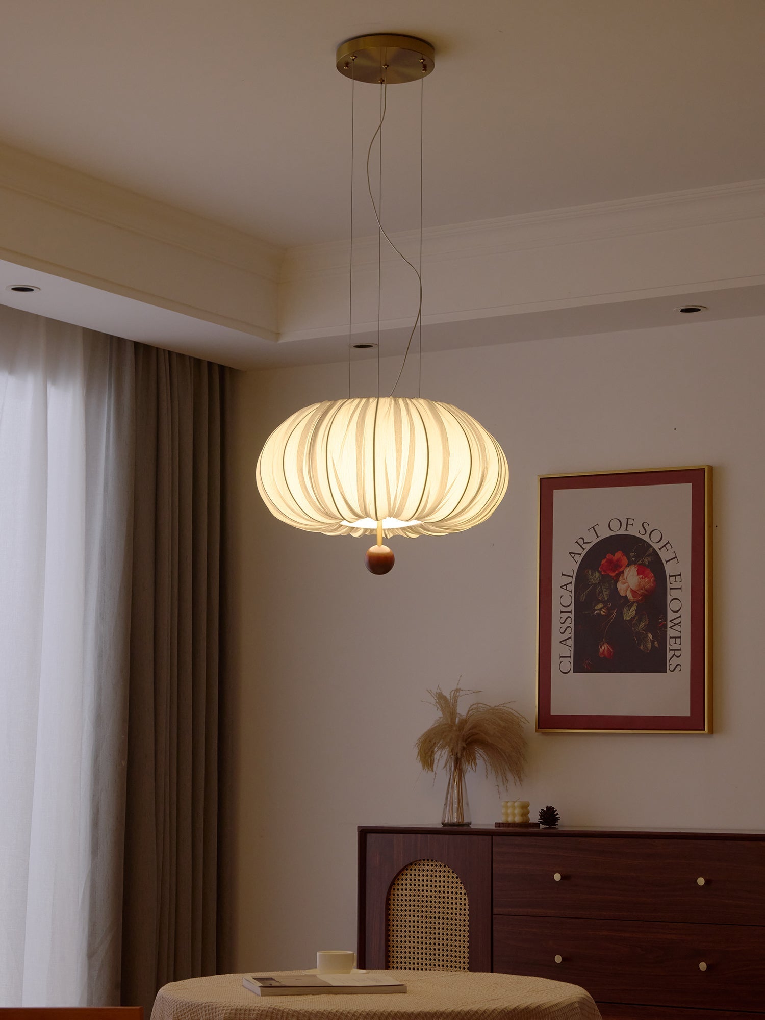 Vasilen Premium Nordic Art Balloon Wood Fabric Ceiling Light - Letslighting