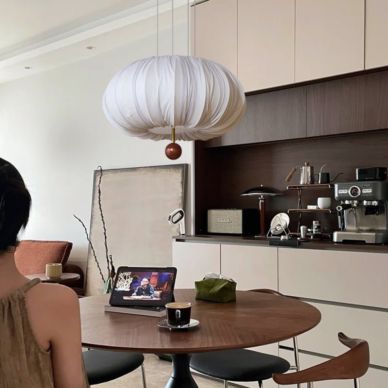 Vasilen Premium Nordic Art Balloon Wood Fabric Ceiling Light - Letslighting