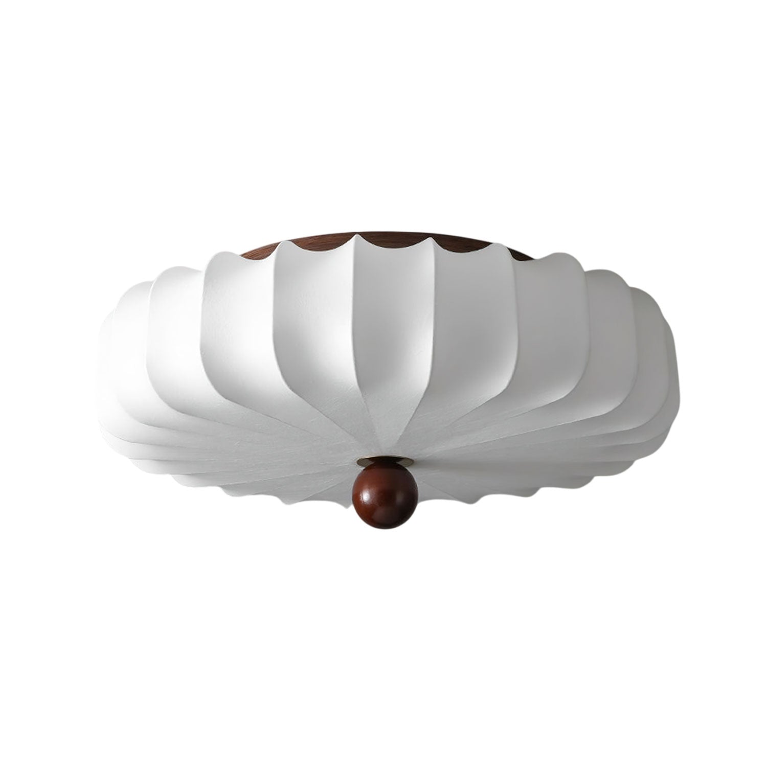 Zotala Petal Fabric Wood Flush Mount Ceiling Light - Letslighting