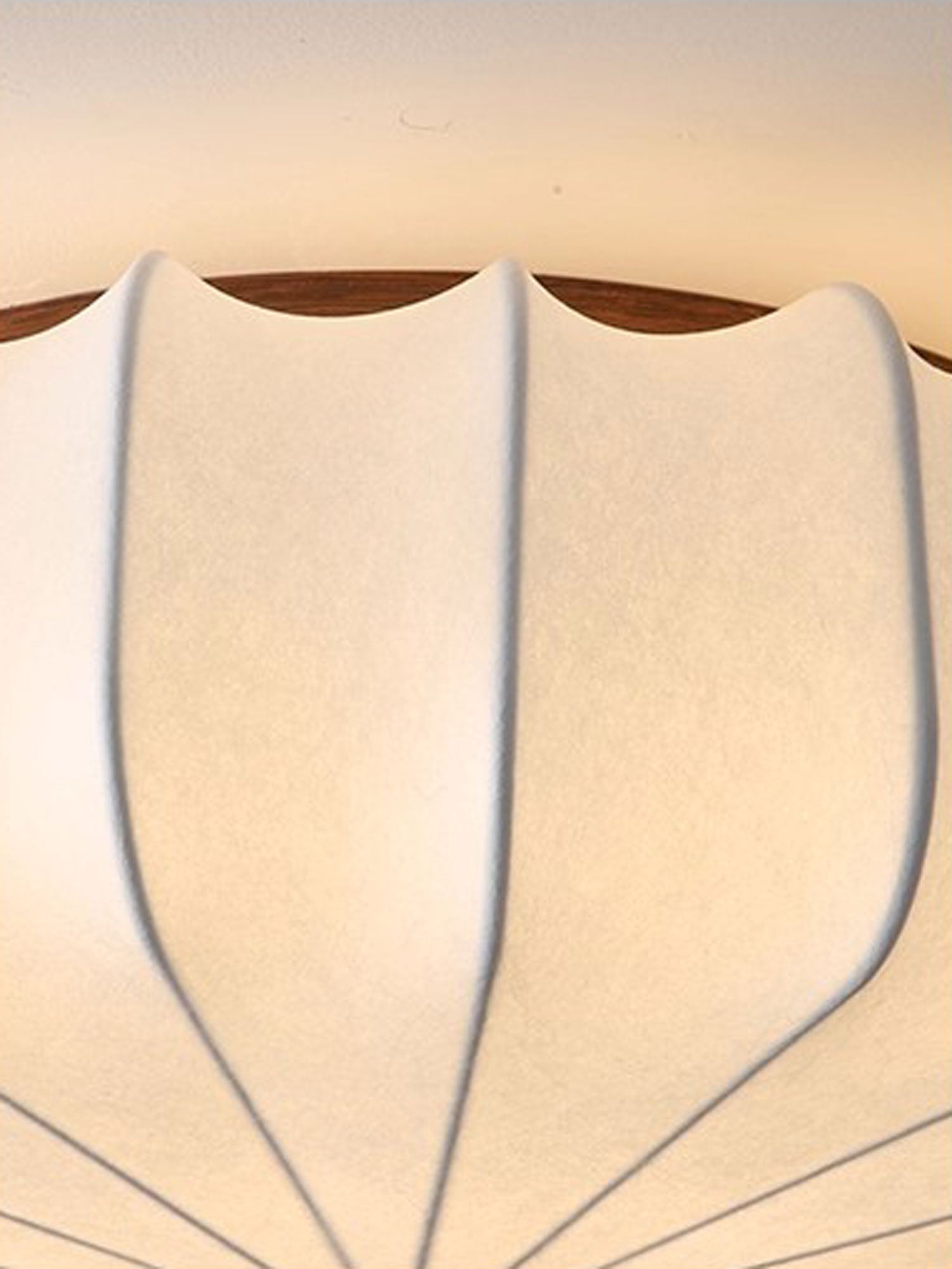 Zotala Petal Fabric Wood Flush Mount Ceiling Light - Letslighting