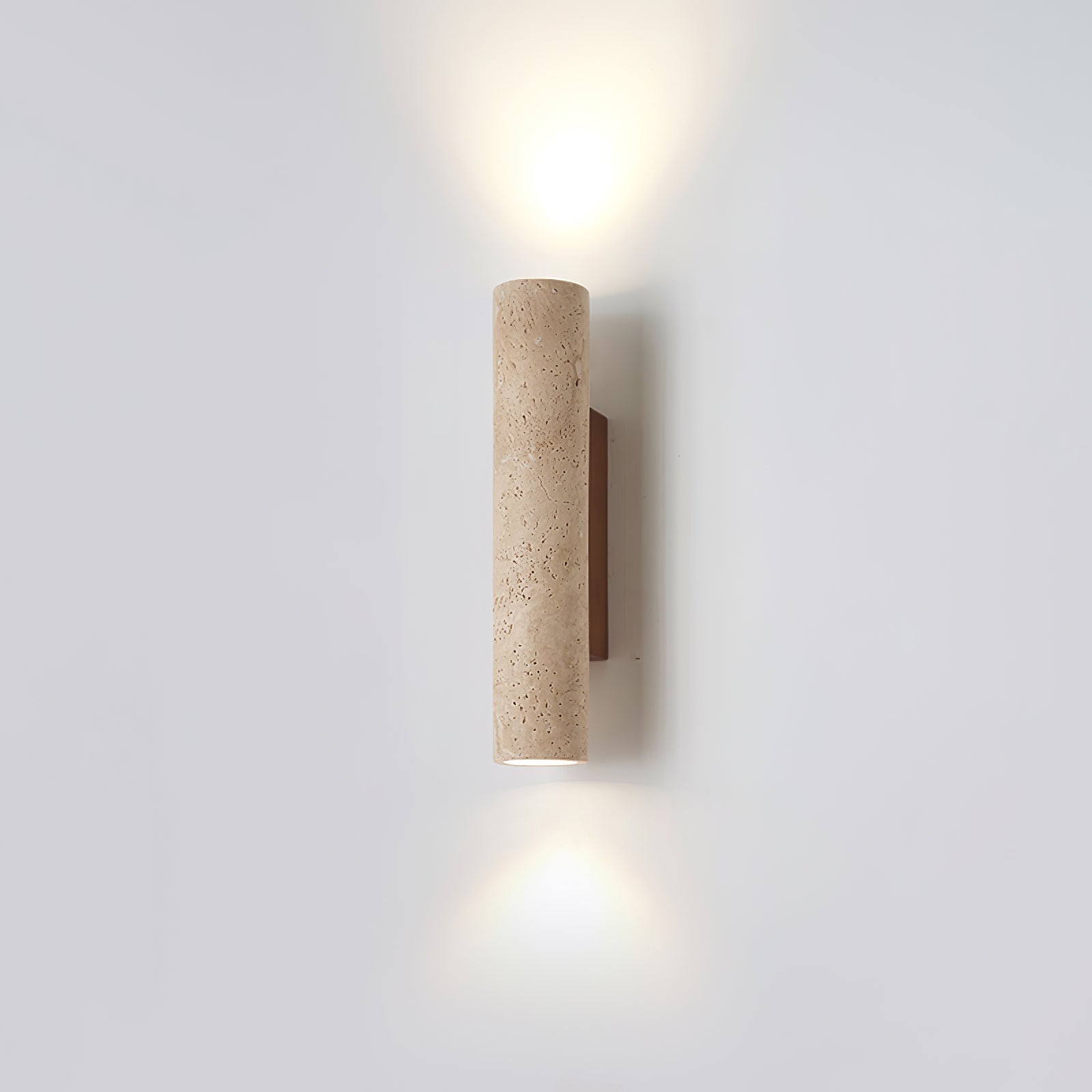 Olvaros Slim Cylinder Travertine Wall Light - Letslighting