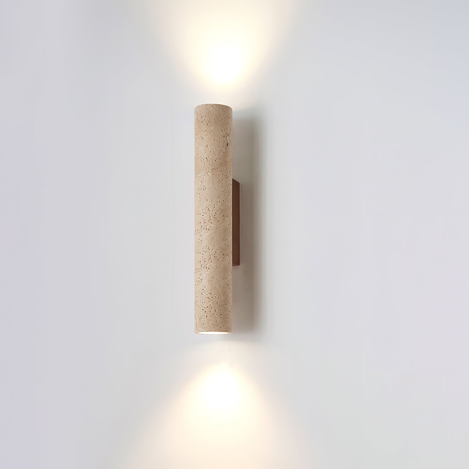 Olvaros Slim Cylinder Travertine Wall Light - Letslighting