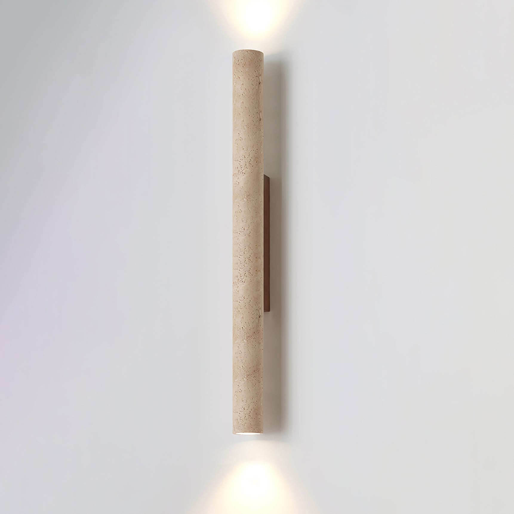 Olvaros Slim Cylinder Travertine Wall Light - Letslighting