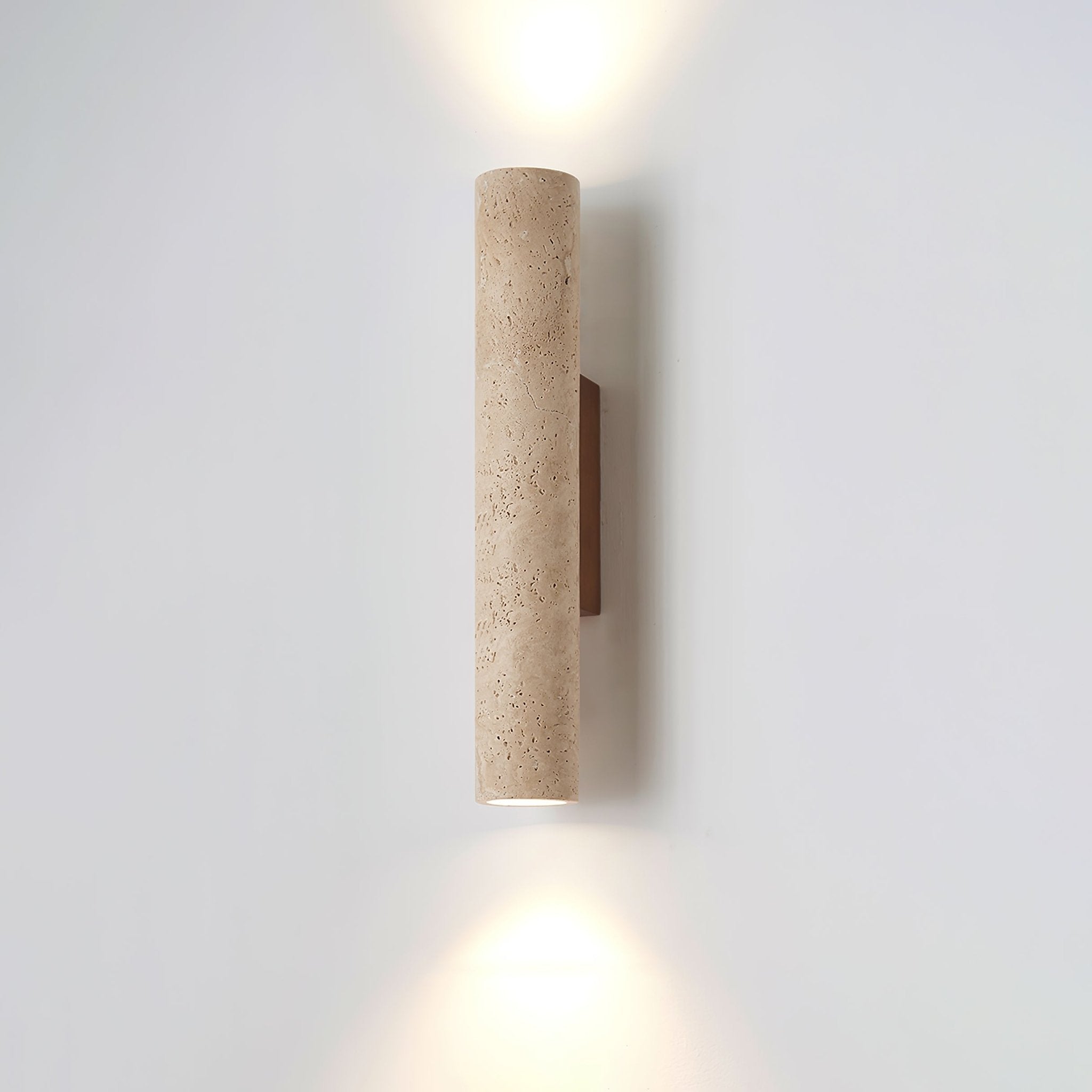 Olvaros Slim Cylinder Travertine Wall Light - Letslighting