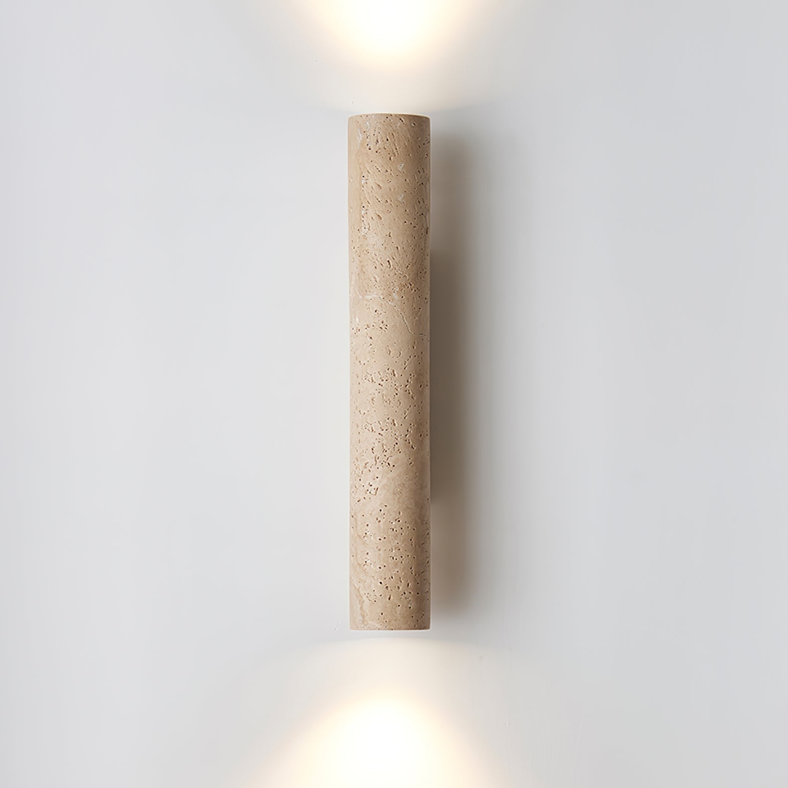 Olvaros Slim Cylinder Travertine Wall Light - Letslighting