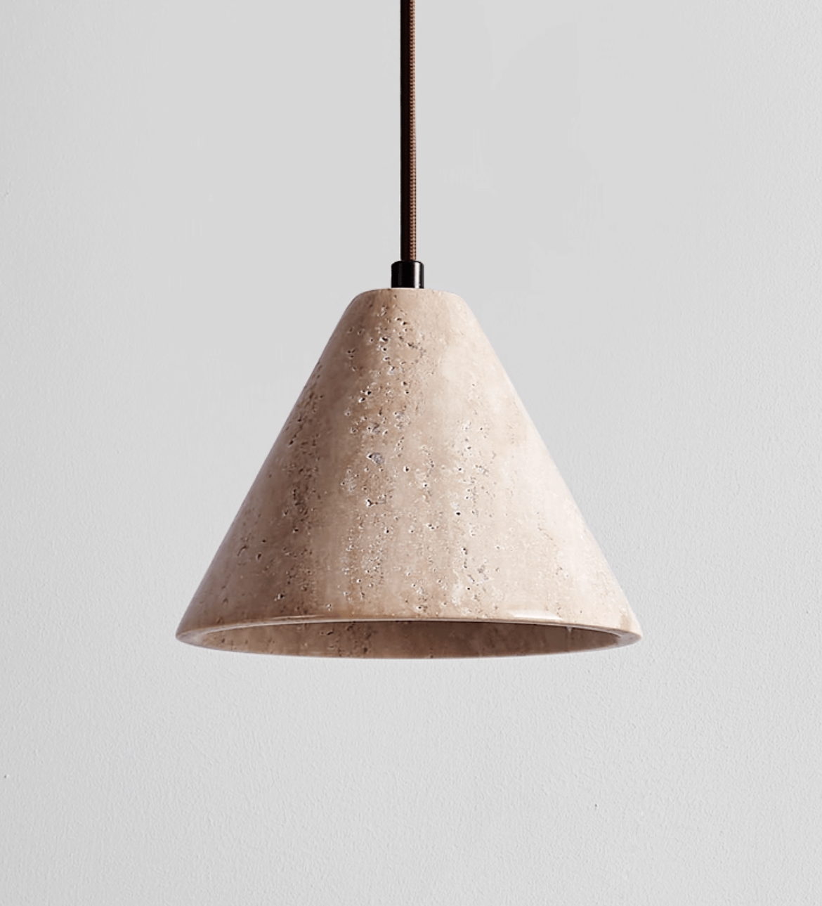 Solis Cone Travertine Pendant Lamp - Letslighting