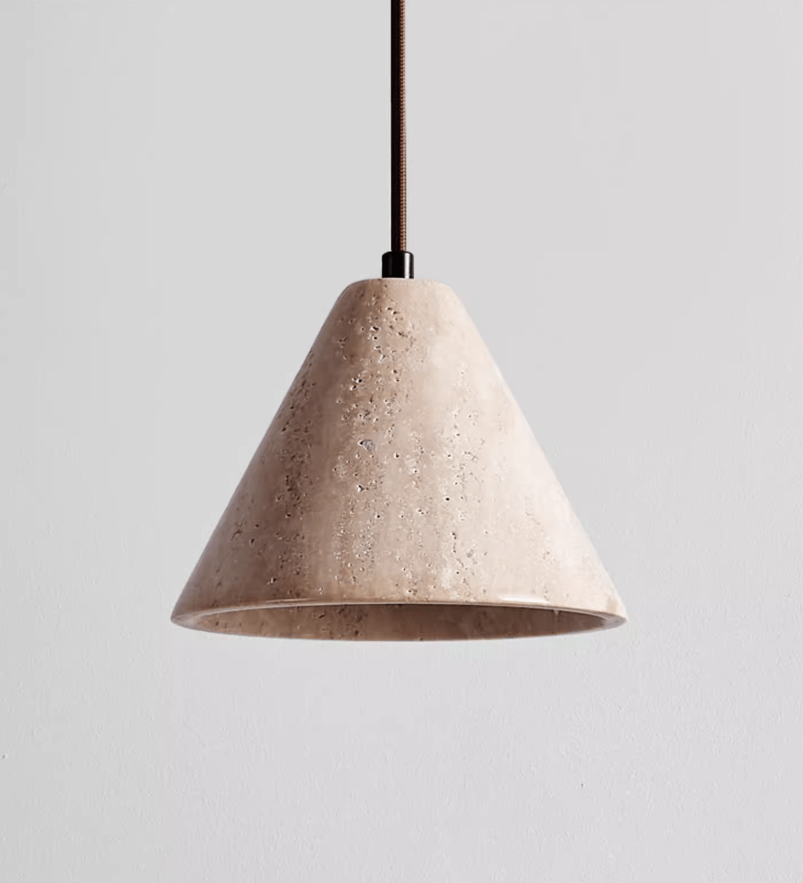 Solis Cone Travertine Pendant Lamp - Letslighting