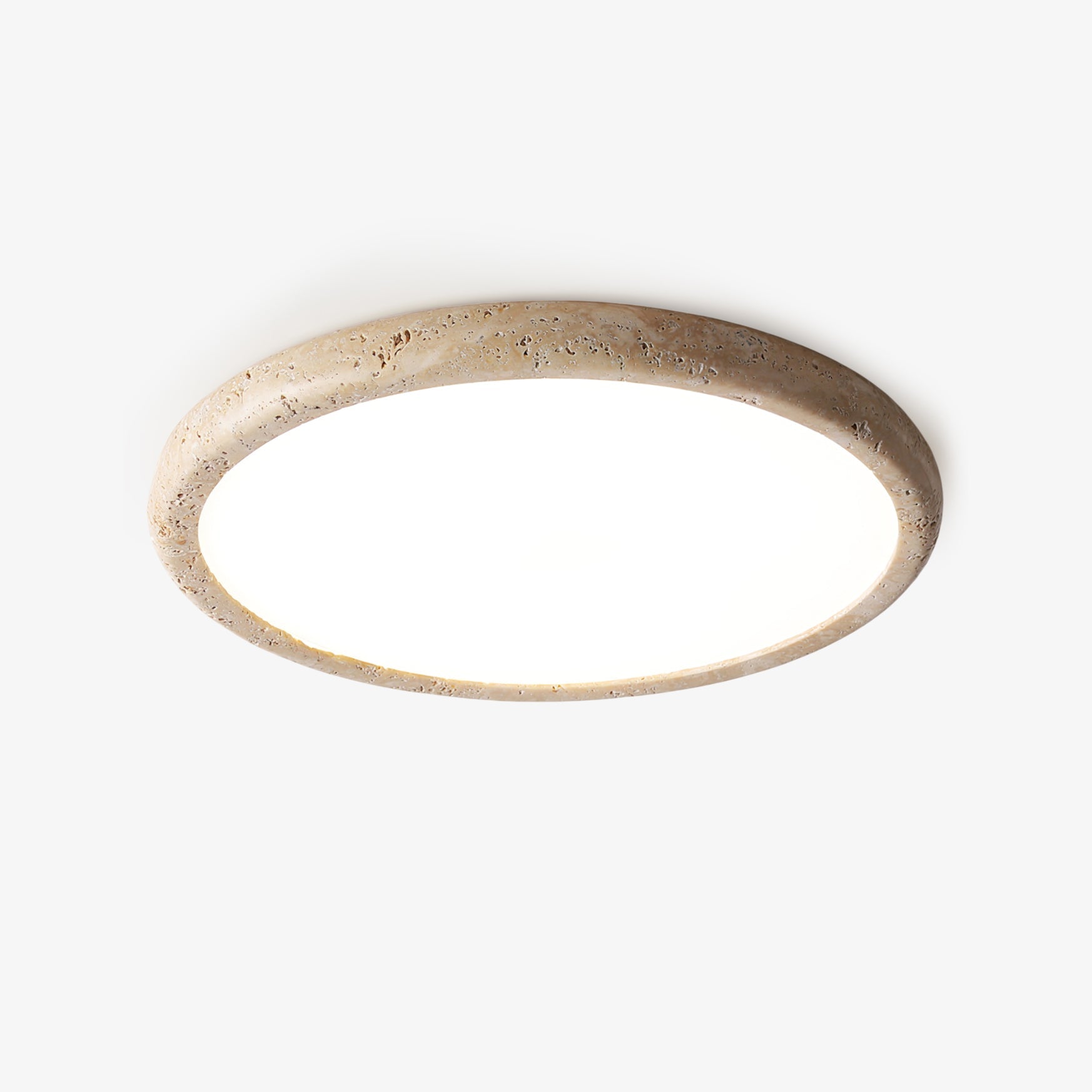 Aurrina Ring Frame Travertine Ceiling Light - Letslighting