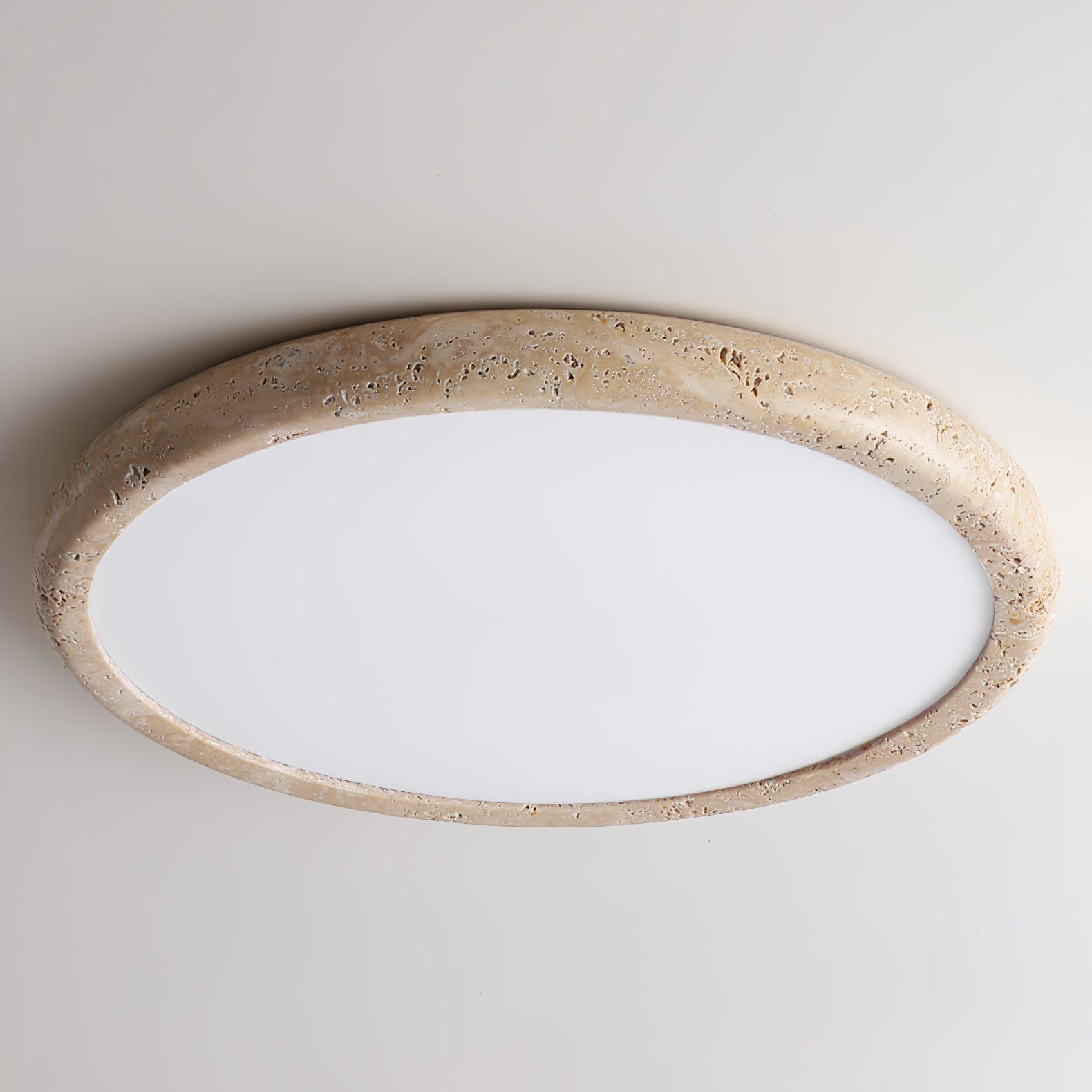 Aurrina Ring Frame Travertine Ceiling Light - Letslighting