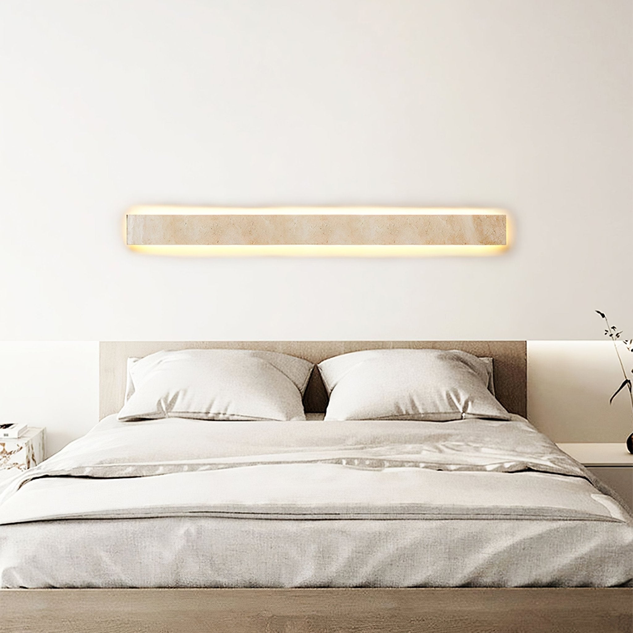 Olnorir Slim Rectangle Travertine Wall Light - Letslighting