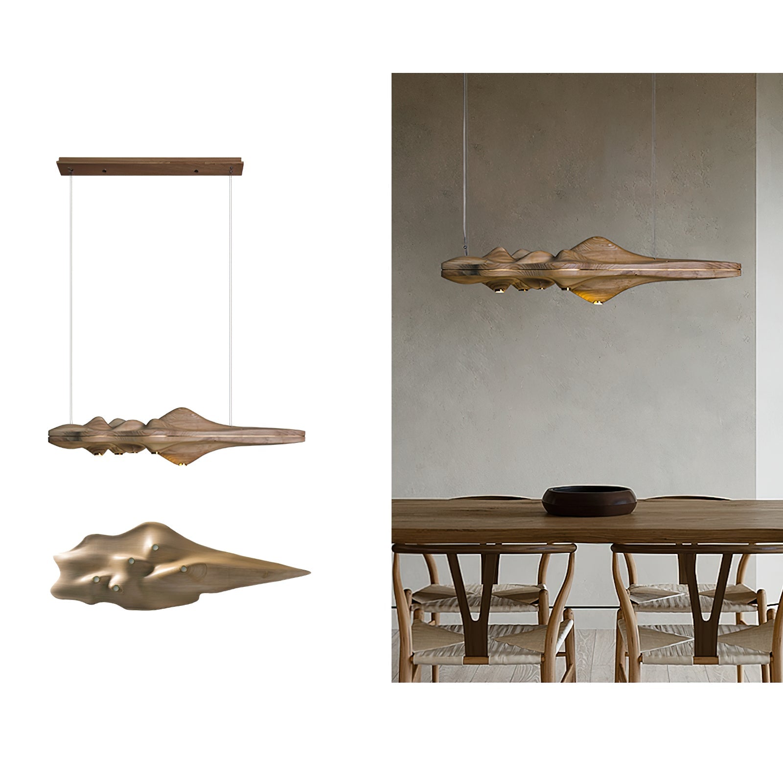 Etalyra Premium Elegance Wood Pendant Lamp - Letslighting