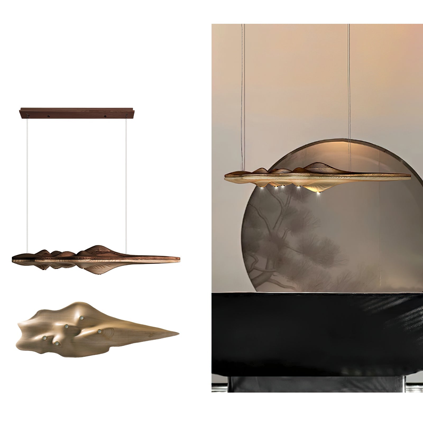 Etalyra Premium Elegance Wood Pendant Lamp - Letslighting
